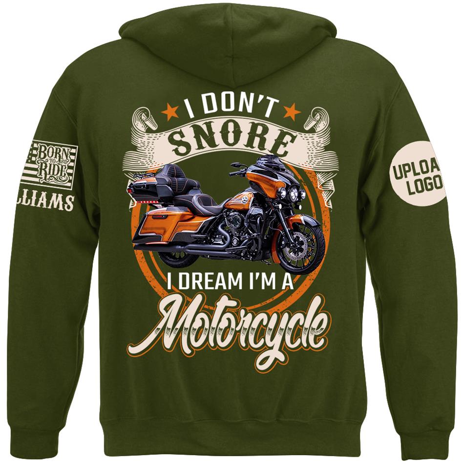 I Don't Snore I Dream I'm A Motorcycle Custom Photo Shirt Gift For Biker Motorcycle Classic Lovers H2511