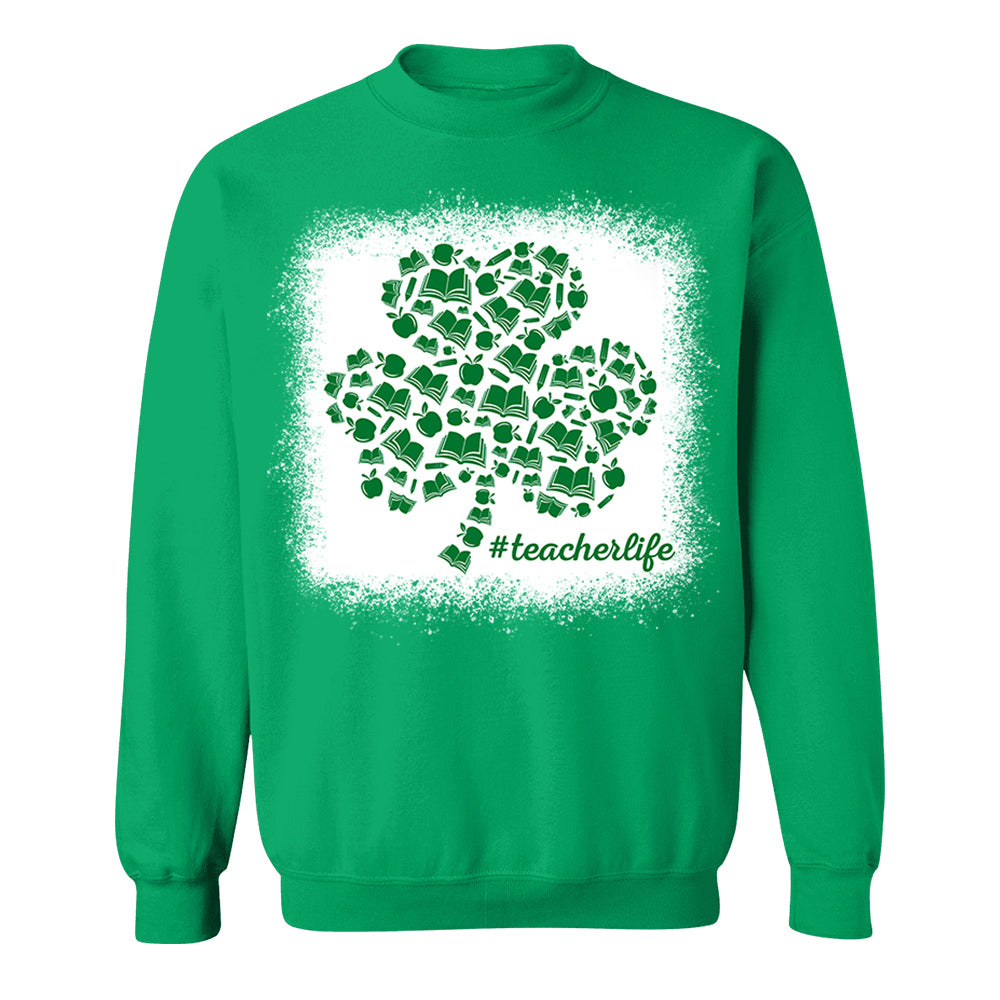 Shamrock Books Apple Pencil Teacher Element T-Shirt Patrick Day Teacher Life Vr2 H2511 Do99