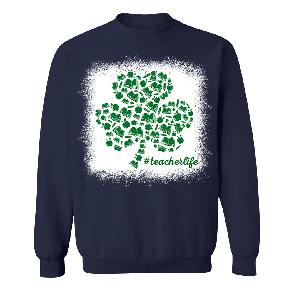 Shamrock Books Apple Pencil Teacher Element T-Shirt Patrick Day Teacher Life Vr2 H2511 Do99
