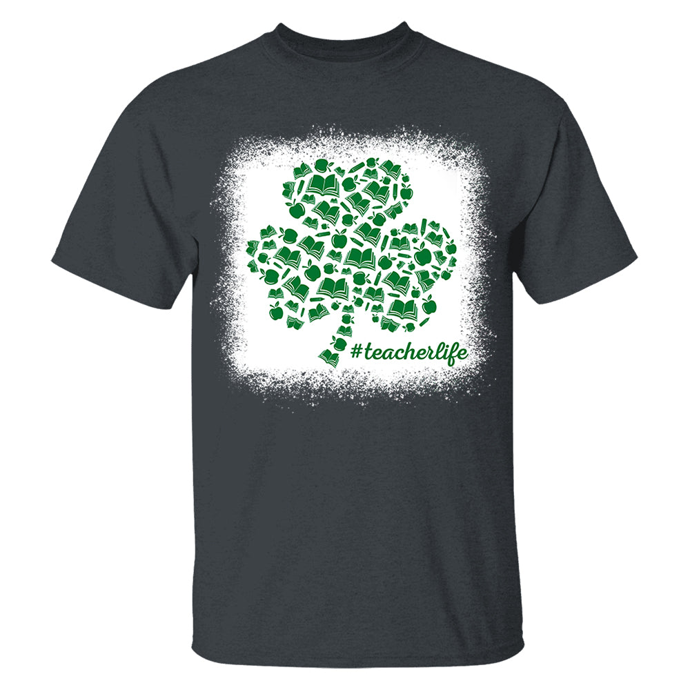 Shamrock Books Apple Pencil Teacher Element T-Shirt Patrick Day Teacher Life Vr2 H2511 Do99