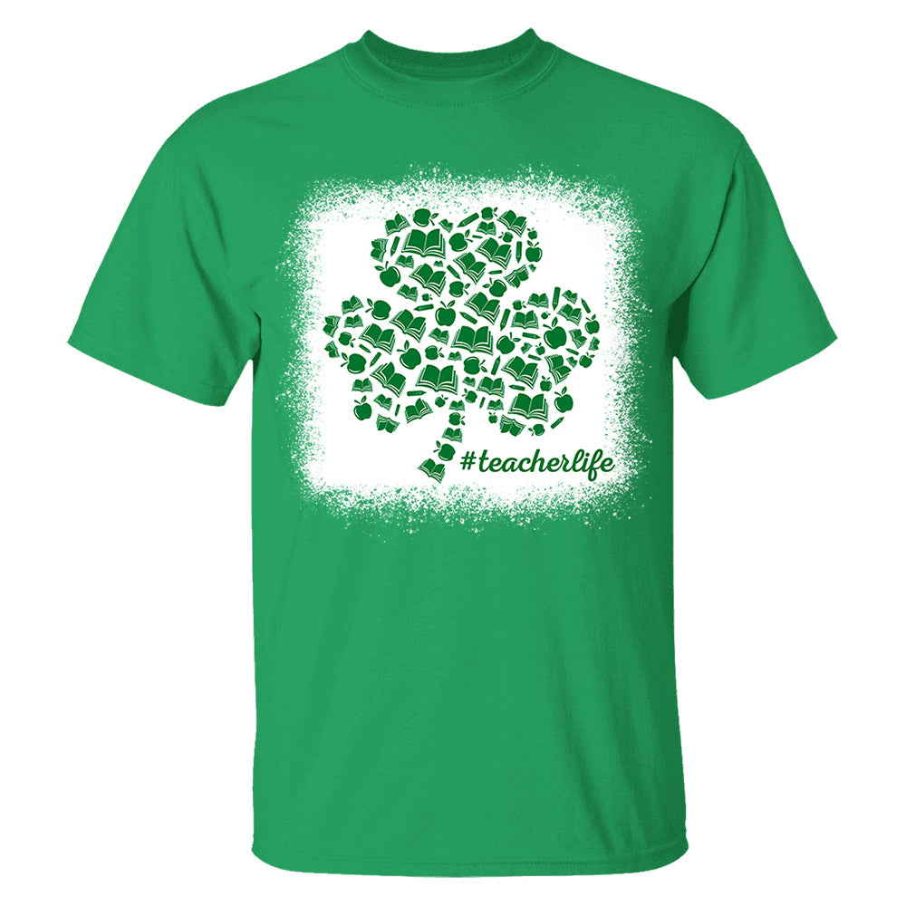 Shamrock Books Apple Pencil Teacher Element T-Shirt Patrick Day Teacher Life Vr2 H2511 Do99