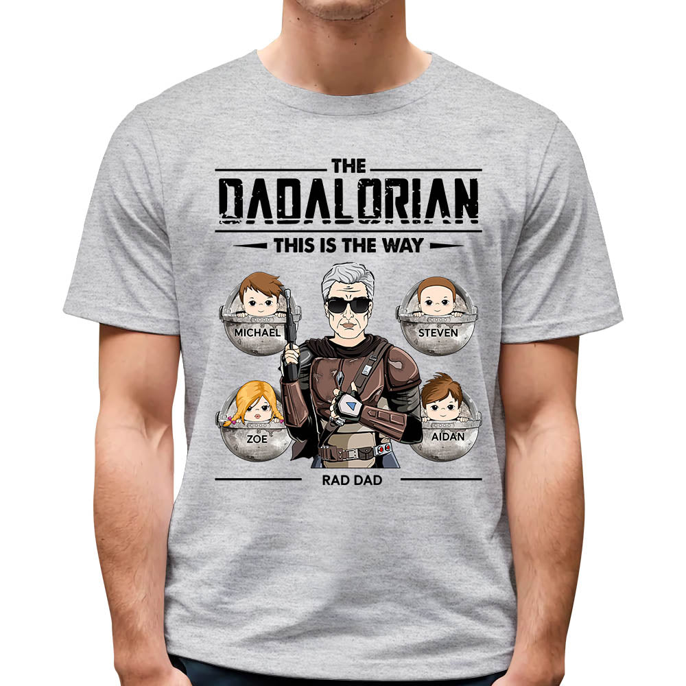 The Dadalorian This Is The Way Custom Shirt Perfect Personalized Gift For Dad - Father's Day Gift