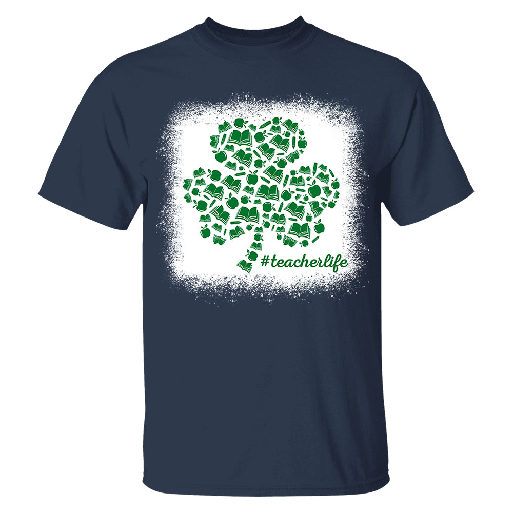 Shamrock Books Apple Pencil Teacher Element T-Shirt Patrick Day Teacher Life Vr2 H2511 Do99