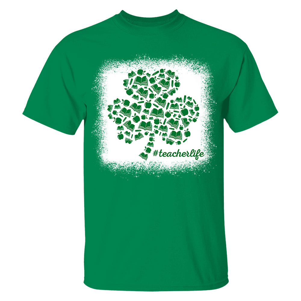 Shamrock Books Apple Pencil Teacher Element T-Shirt Patrick Day Teacher Life Vr2 H2511 Do99