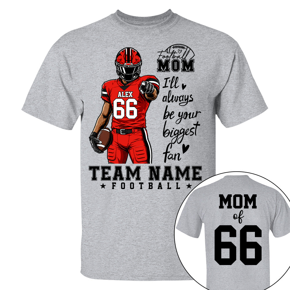 Personalized American Football Mom Shirt - Football GameDay Custom Shirt For Mom, Dad, Family Nh00