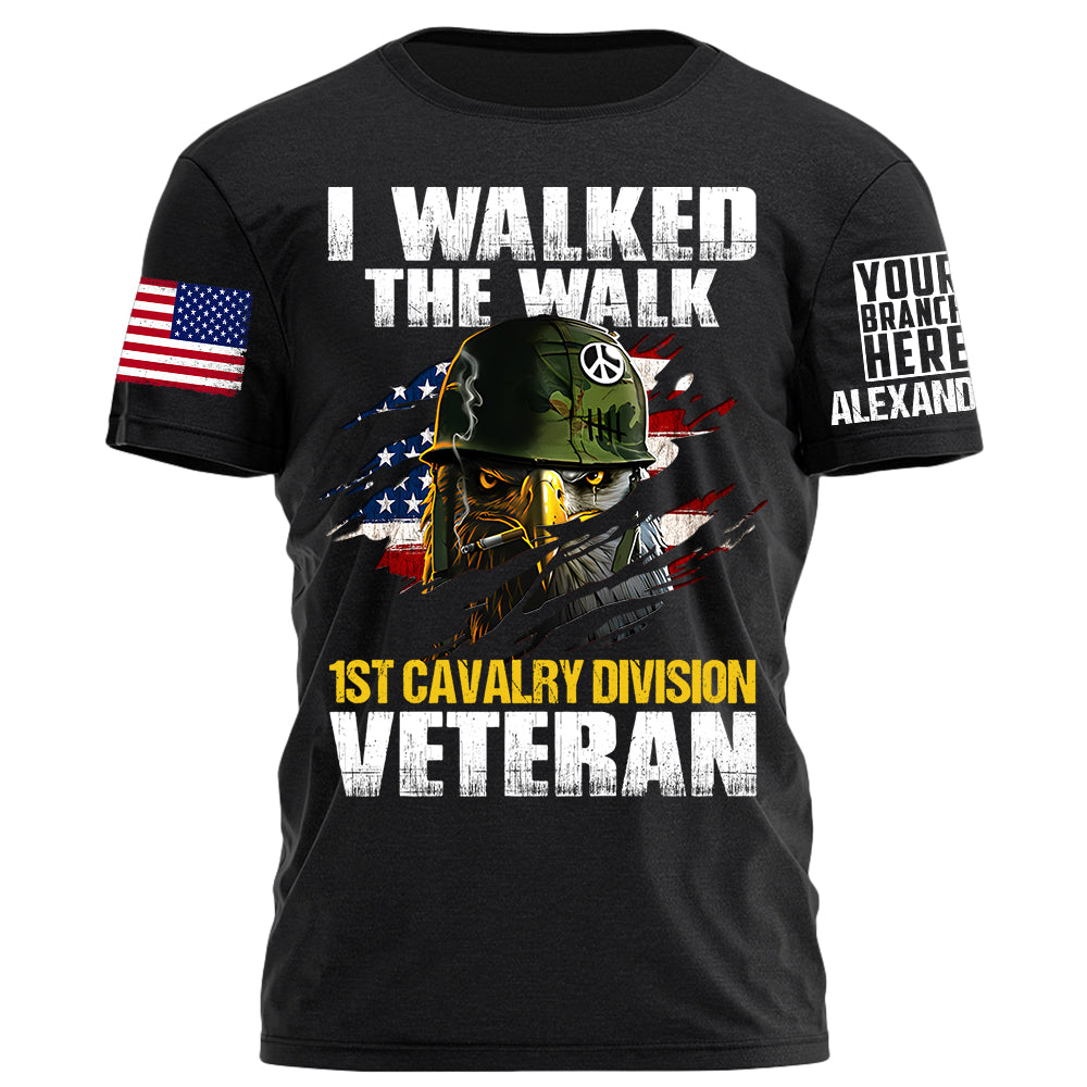 I Walked The Walk Division Veteran Bald Eagle Personalized Shirt For Veteran H2511