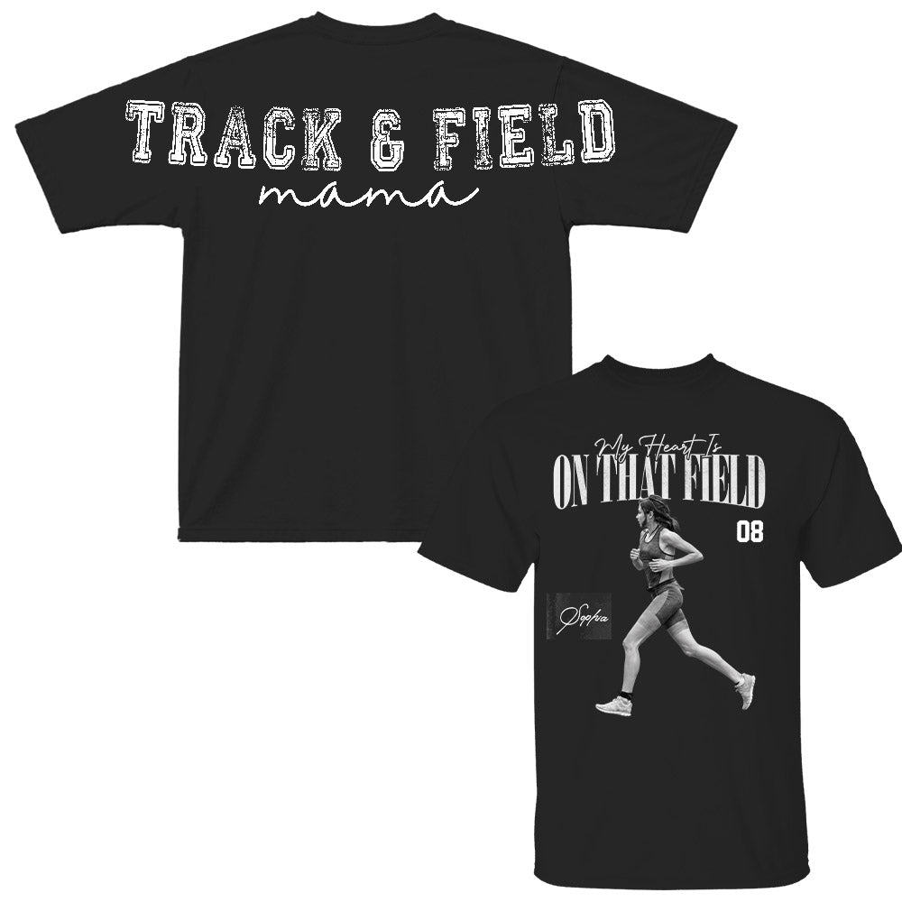 Personalized I'll Always Be Your Biggest Fan Shirt, Custom Player Photo & Number Shirt, Track and Field Mom Gift T1807 Nh00