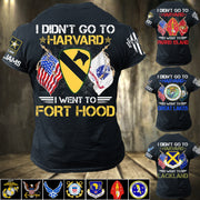 Personalized Shirt I Didn't Go To Harvard I Went To Military Base Custom Gift For Veteran H2511