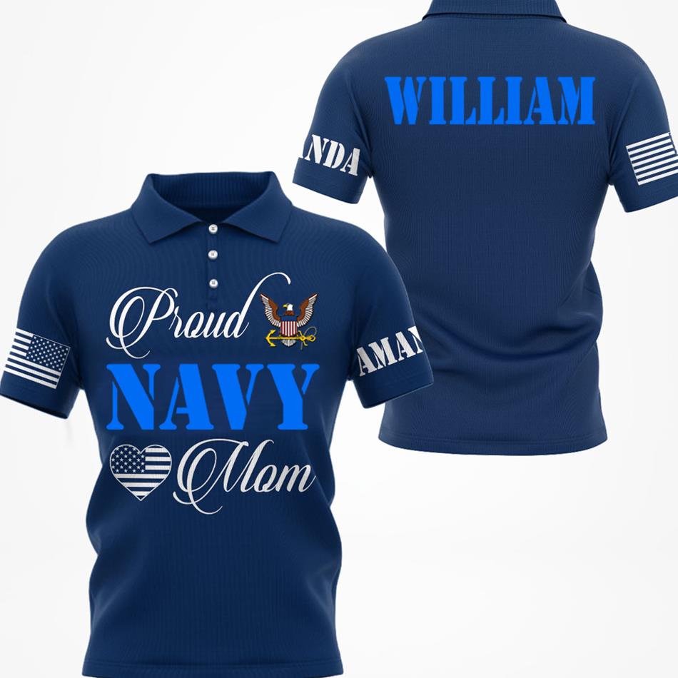 Proud Army Mom Personalized All Over Print Shirt For Military Mom Dad Family Member H2511