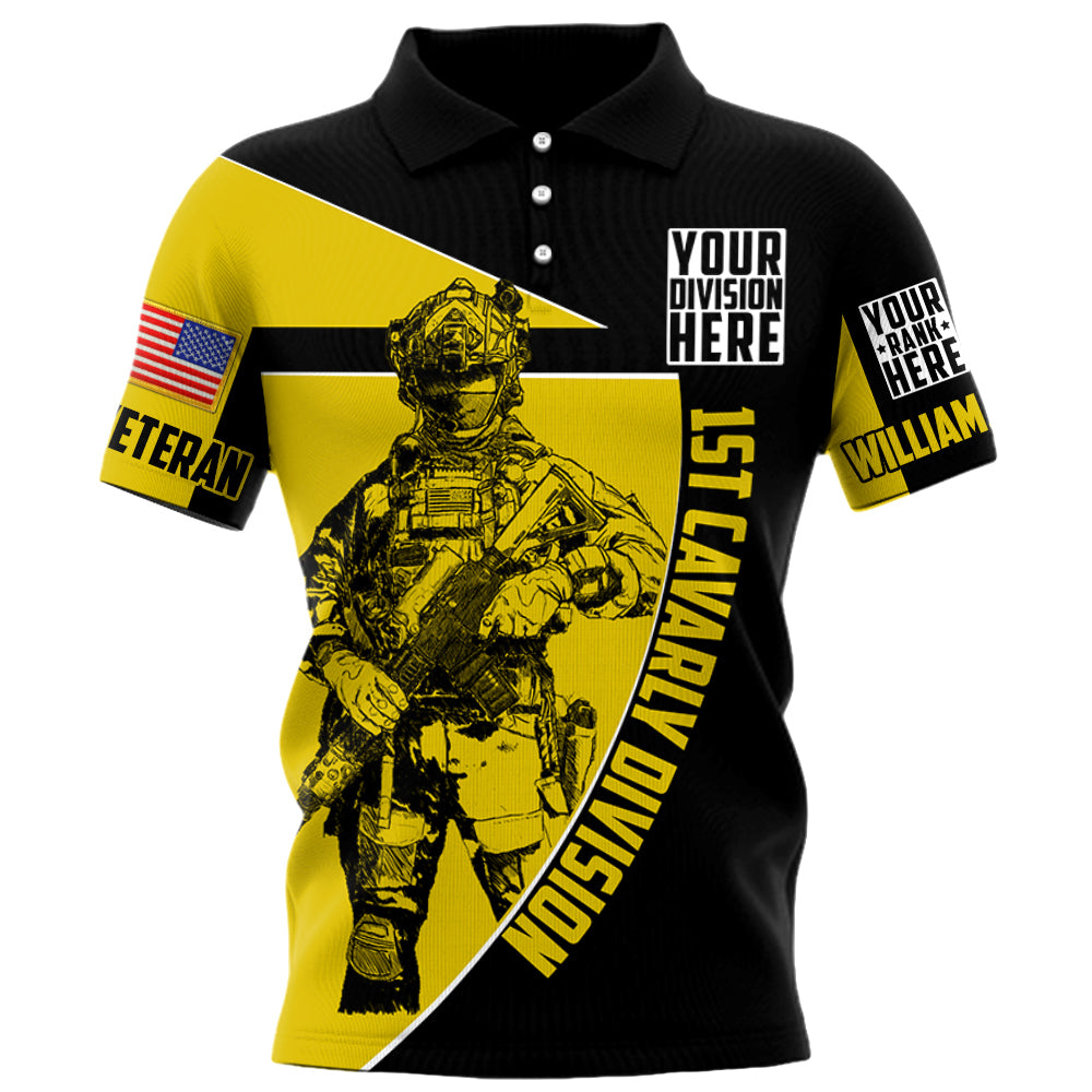 Custom All Branches Division Rank Personalized All Over Print Shirt For Veteran H2511