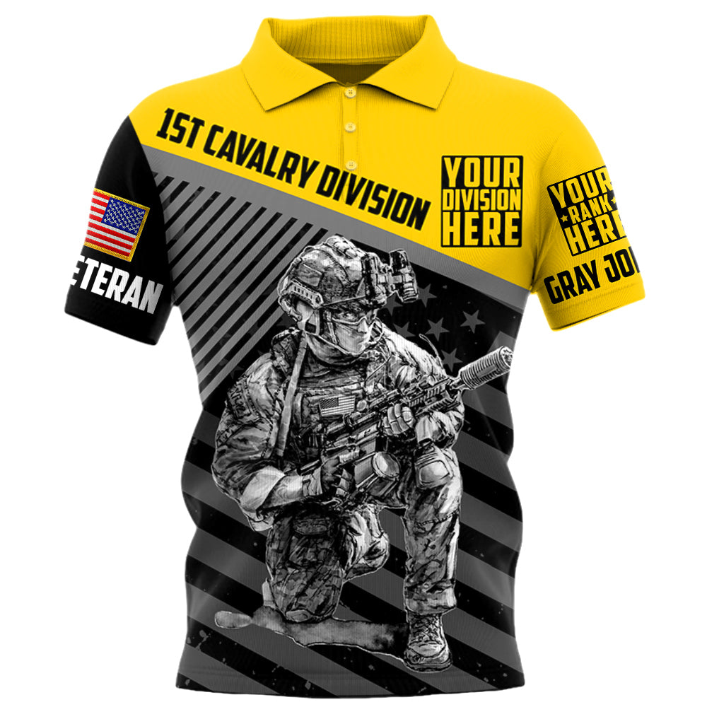 Veteran Shirt Custom Branches Division Rank Name Veteran Personalized All Over Print Shirt For Veteran H2511