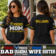 Proud Mom Of A US Soldier Custom All Over Print Shirt Hoodie Gift For US Military Mom Dad Graduation Day Proud Shirt H2511 Trna