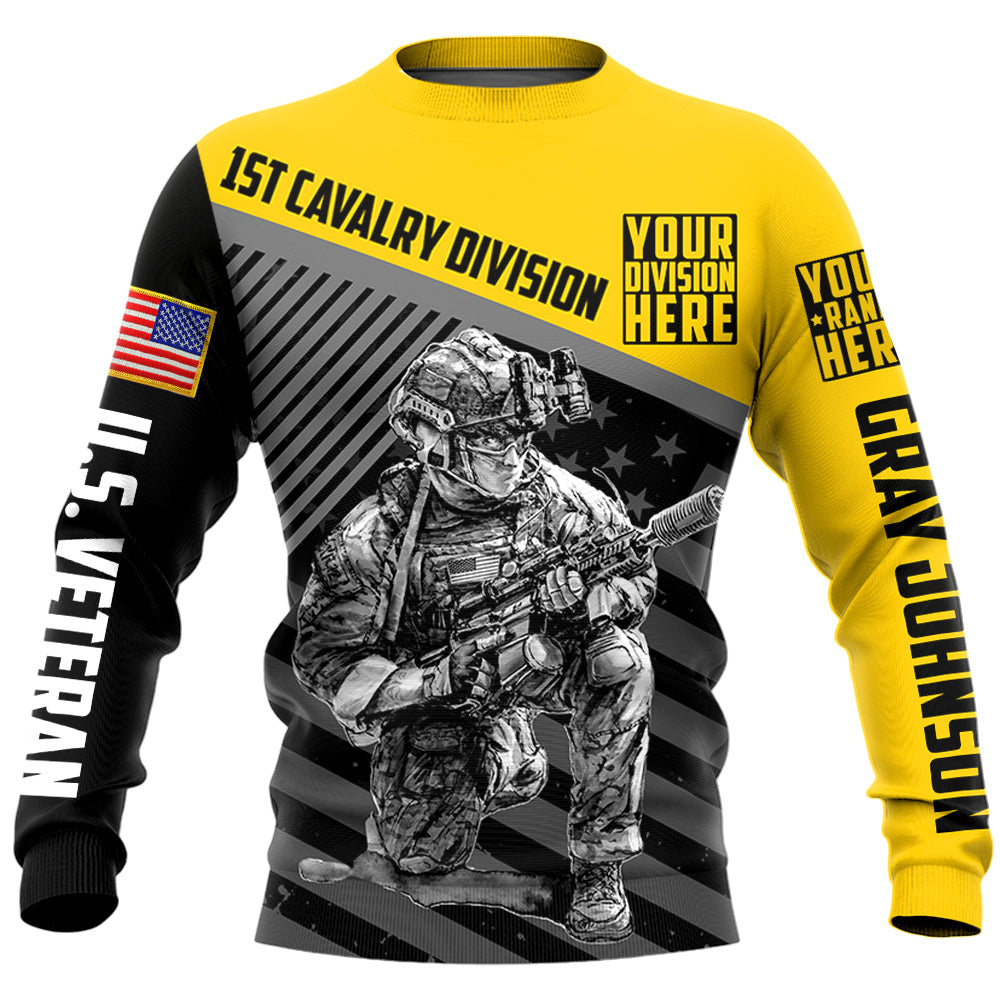 Veteran Shirt Custom Branches Division Rank Name Veteran Personalized All Over Print Shirt For Veteran H2511