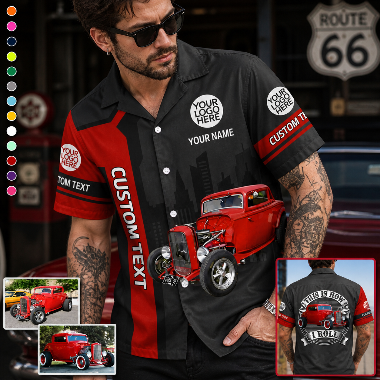 This Is How I Roll - Custom Photo Classic Car Shirt - Personalized Name Car Shirt Vr2 A2110 Pt99