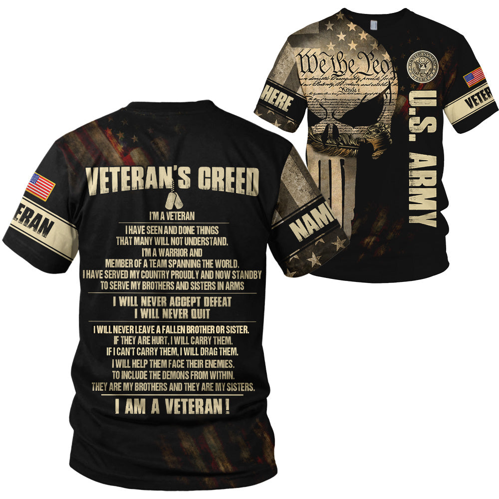 Veteran's Creed All Over Print Shirt For Veteran H2511