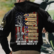 US Military World Tour Custom Branch Rank Location Personalized   Shirt For Veteran H2511