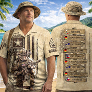 US Military World Tour Custom Hawaiian Shirt Gift For Veteran H2511