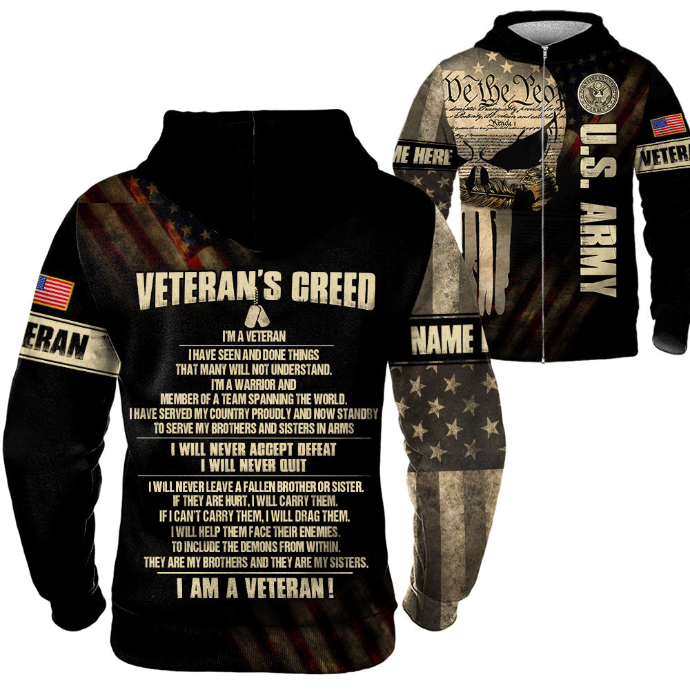 Veteran's Creed All Over Print Shirt For Veteran H2511