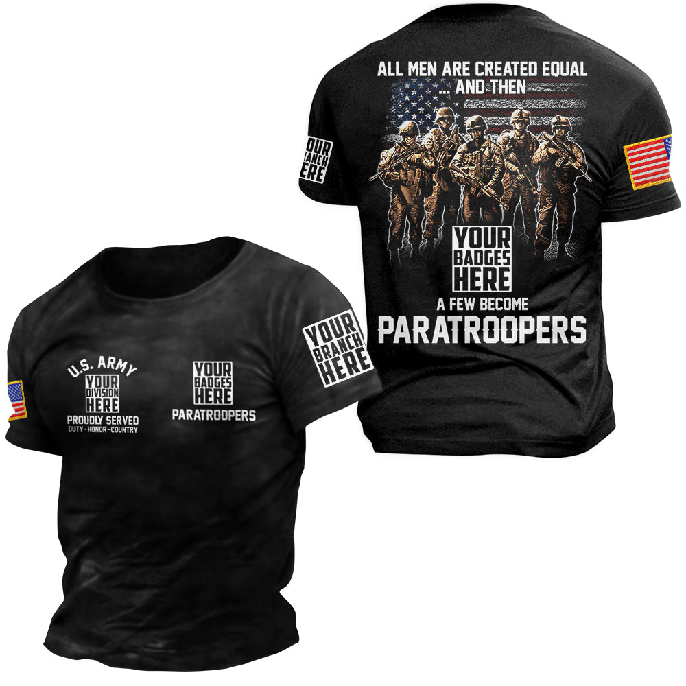 All Men Are Created Equal And Then A Few Become Brothers Personalized All Over Print Shirt For Veteran H2511