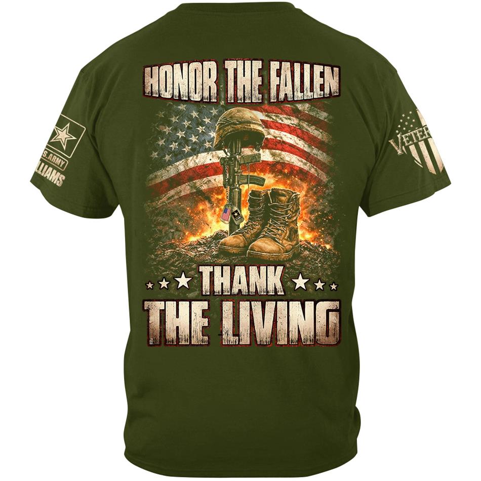 Honor The Fallen Thank The Living Custom Shirt For US Veteran H2511 Trna