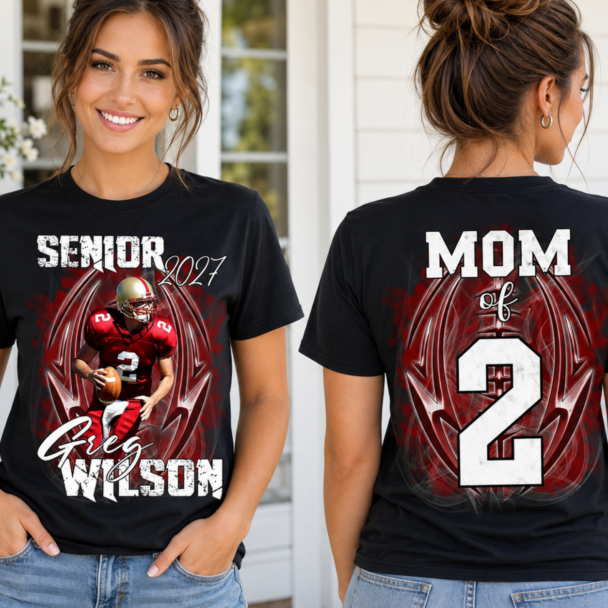 Unique Custom Game Day Shirt For Football Family Football Mom Dad Gameday Shirt H2511