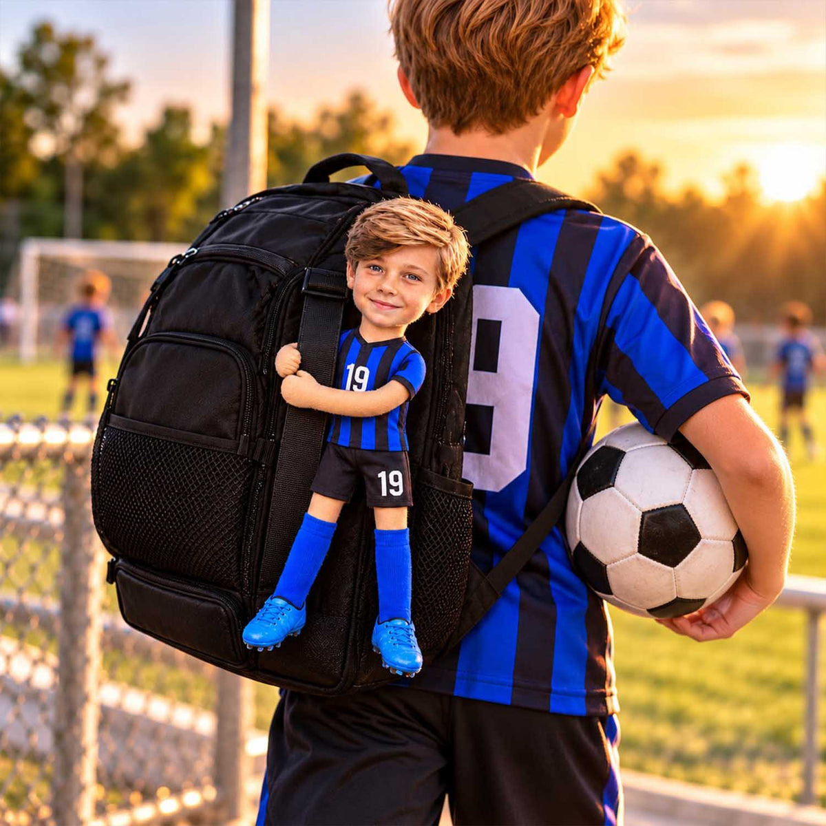 Personalized Soccer Squishy Toy Poseable Plush Doll, Funny Gift For Sport Lovers NA04 Pt99 NT01