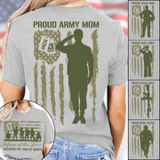 Home Of The Free Because My Son Is Brave Proud Army Mom Custom Shirt For US Military Family Members, Graduate Day, 4th July Shirt H2511 Pt99