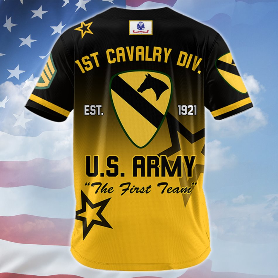 Custom Division All Branches Baseball Jersey Gift For US Military Soldier Veteran Dad Grandpa H2511 Trna
