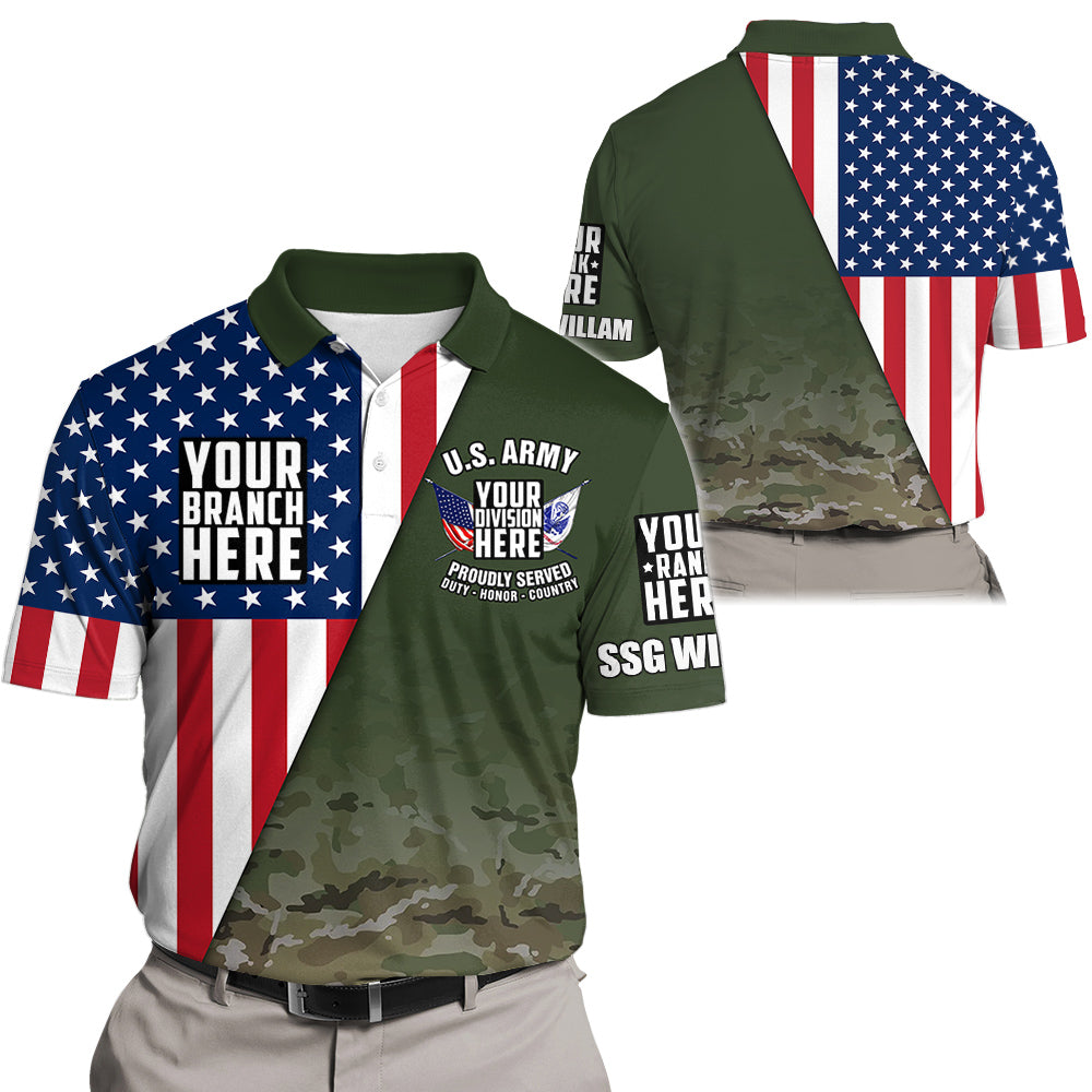 Military US Flag Veteran Personalized All Over Print Shirt Hoodie For Military Veteran H2511
