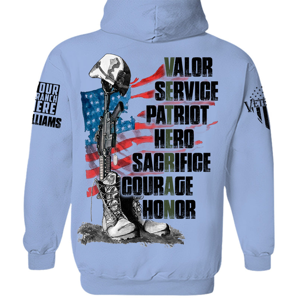 US Veteran Shirt Valor Service Patriot Hero Sacrifice Courage Honor Shirt For Veteran H2511