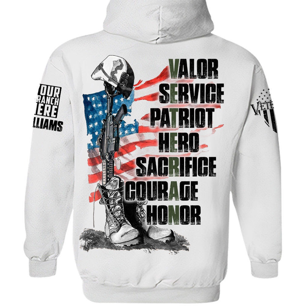 US Veteran Shirt Valor Service Patriot Hero Sacrifice Courage Honor Shirt For Veteran H2511