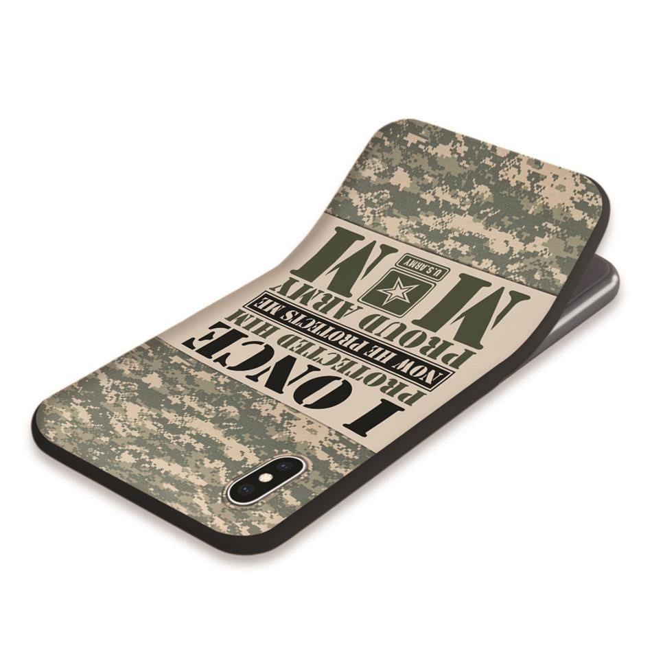 I Once Protected Him Now He Protects Me Proud Army Mom Custom Phone Case Gift For Military Mom Dad Family Members H2511 Trna