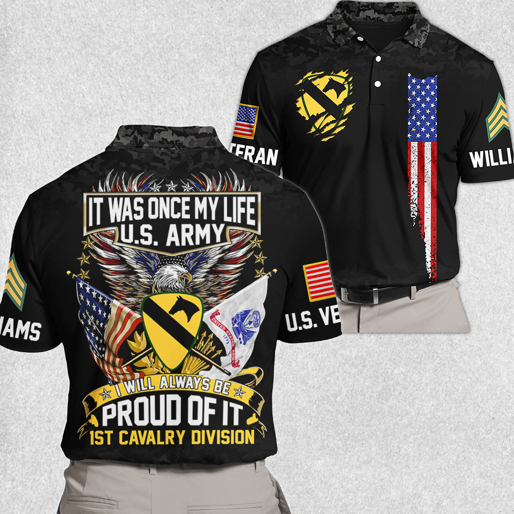 Black Camouflage It Was Once My Life I Will Always Be Proud Of It All Over Print Shirt for Soldier Veteran H2511