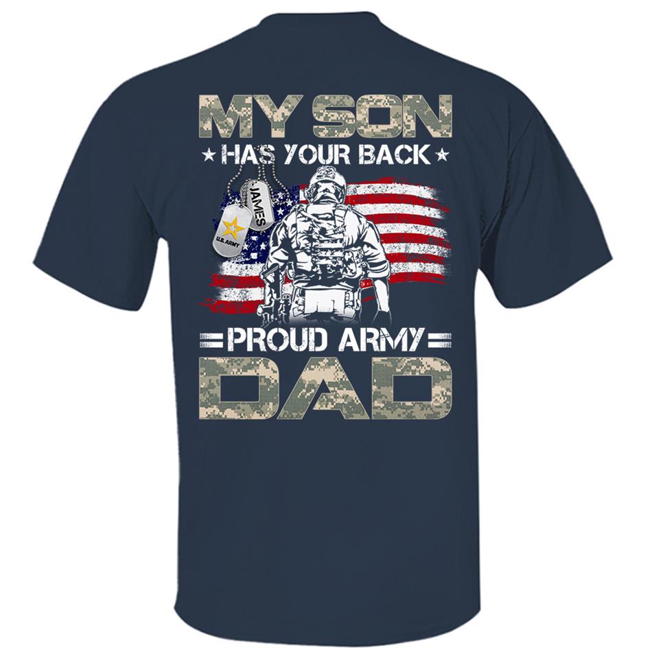 My Son Has Your Back Proud Army Dad Mom Family Shirt H2511 Military Graduation Shirt Big Day Shirt H2511 Trna