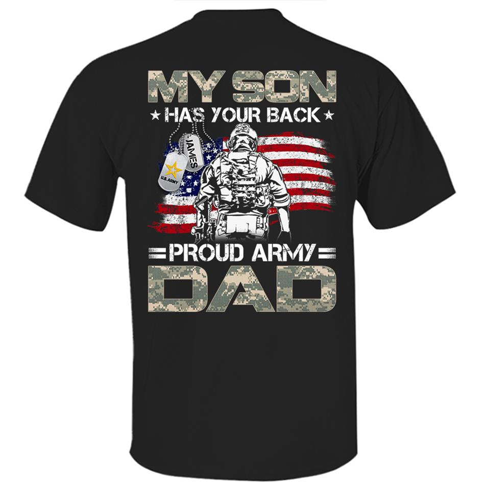 My Son Has Your Back Proud Army Dad Mom Family Shirt H2511 Military Graduation Shirt Big Day Shirt H2511 Trna
