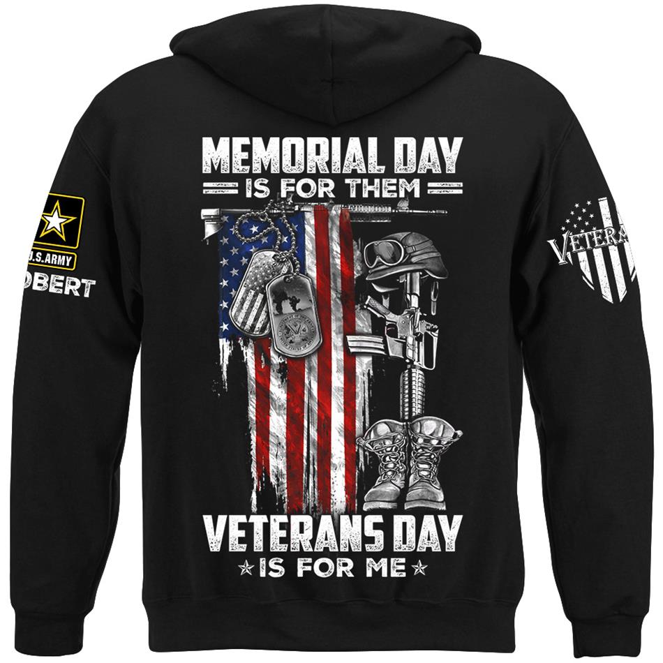 Memorial Day Is For Them Veterans Day Is For Me Custom Shirt For Proud US Veterans Soldiers Veterans Day Shirt H2511 Trna