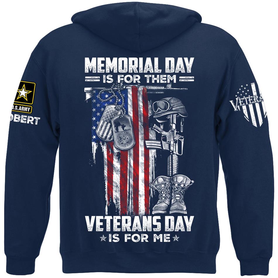 Memorial Day Is For Them Veterans Day Is For Me Custom Shirt For Proud US Veterans Soldiers Veterans Day Shirt H2511 Trna