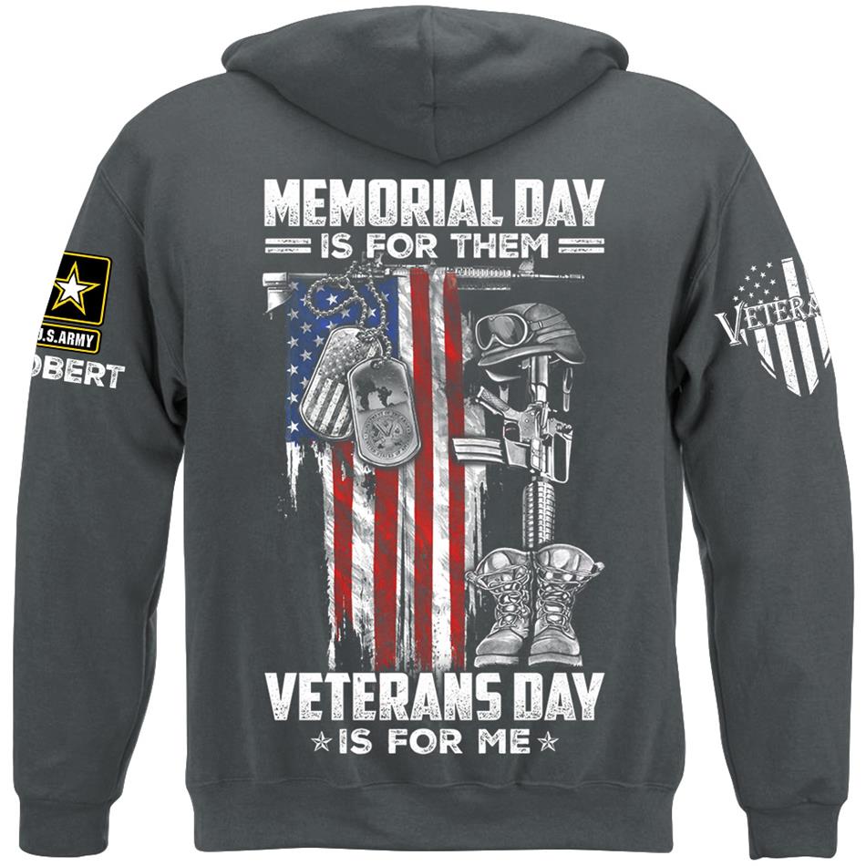 Memorial Day Is For Them Veterans Day Is For Me Custom Shirt For Proud US Veterans Soldiers Veterans Day Shirt H2511 Trna
