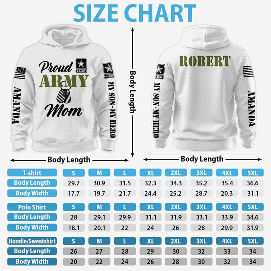 Proud Army Mom Wife Mama Custom All Over Print Shirt Hoodie Gift For Proud Military Family Shirt H2511