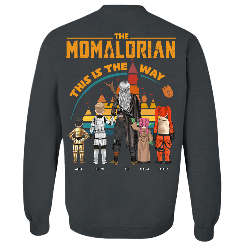 Custom Momalorian This Is The Way View Shirt - Tatooine Sunset Shirt Gift For Mom