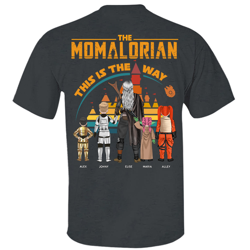 Custom Momalorian This Is The Way View Shirt - Tatooine Sunset Shirt Gift For Mom