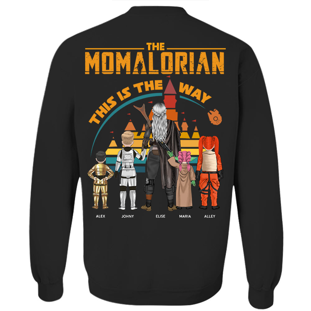 Custom Momalorian This Is The Way View Shirt - Tatooine Sunset Shirt Gift For Mom