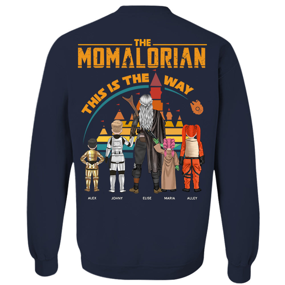 Custom Momalorian This Is The Way View Shirt - Tatooine Sunset Shirt Gift For Mom