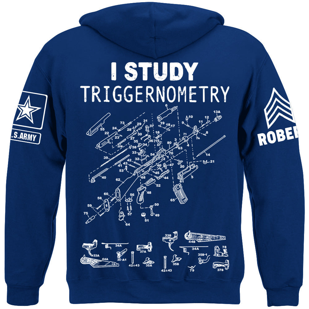 AK-47 Schematic I Study Triggernometry Custom Shirt For Veteran H2511
