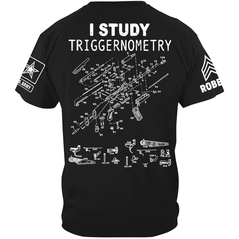 AK-47 Schematic I Study Triggernometry Custom Shirt For Veteran H2511