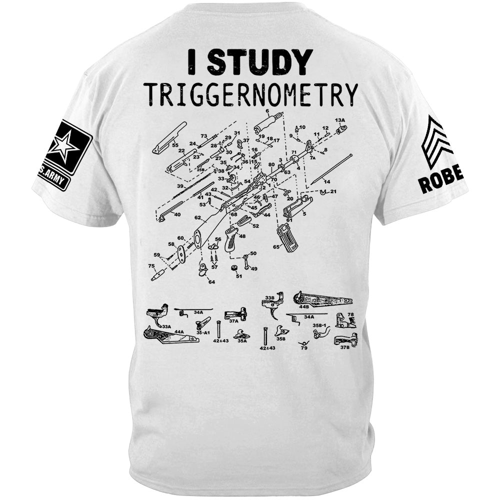 AK-47 Schematic I Study Triggernometry Custom Shirt For Veteran H2511