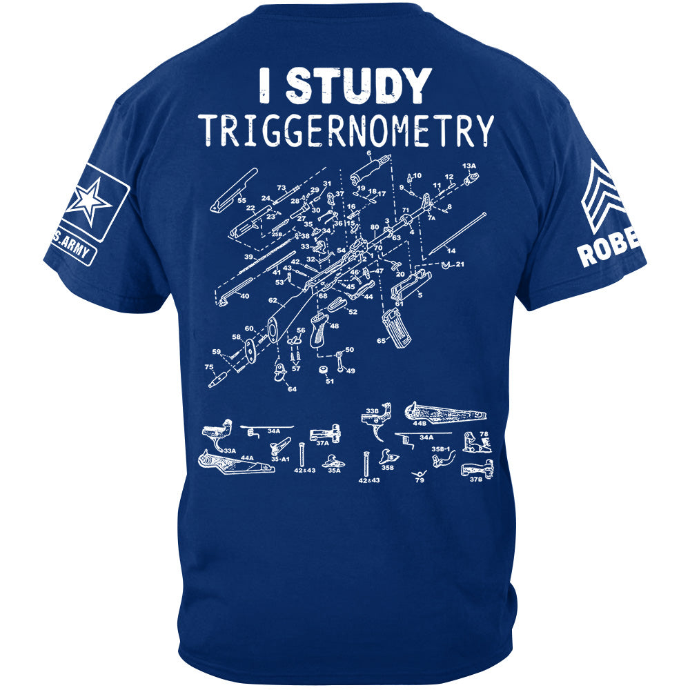 AK-47 Schematic I Study Triggernometry Custom Shirt For Veteran H2511