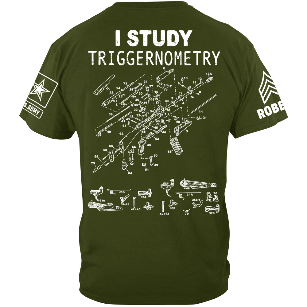 AK-47 Schematic I Study Triggernometry Custom Shirt For Veteran H2511