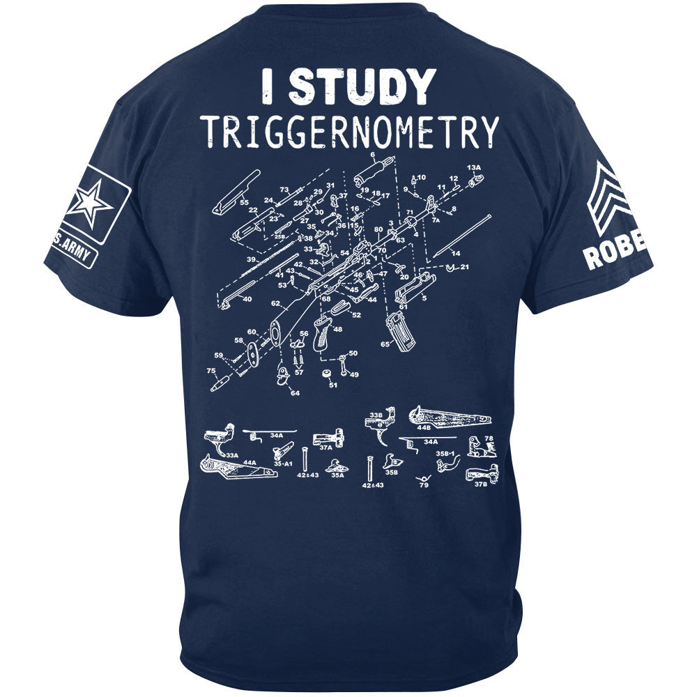 AK-47 Schematic I Study Triggernometry Custom Shirt For Veteran H2511