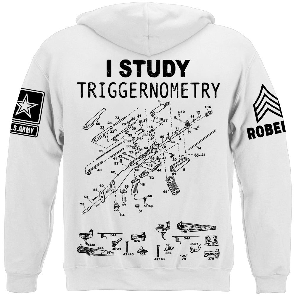 AK-47 Schematic I Study Triggernometry Custom Shirt For Veteran H2511